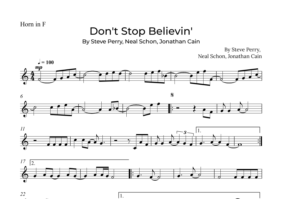 Don't Stop Believin' (arr. Alex Nunes Rodrigues)