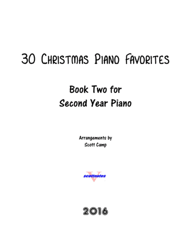 30 Christmas Piano Favorites for Second Year Piano (arr. Scott Camp)