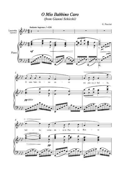 O mio babbino caro (from Gianni Schicchi) (arr. Carol Conrad)