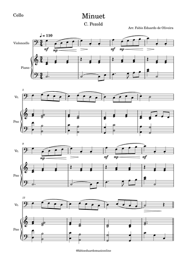 Minuet ("Bach") (arr. Fabio Eduardo de Oliveira)