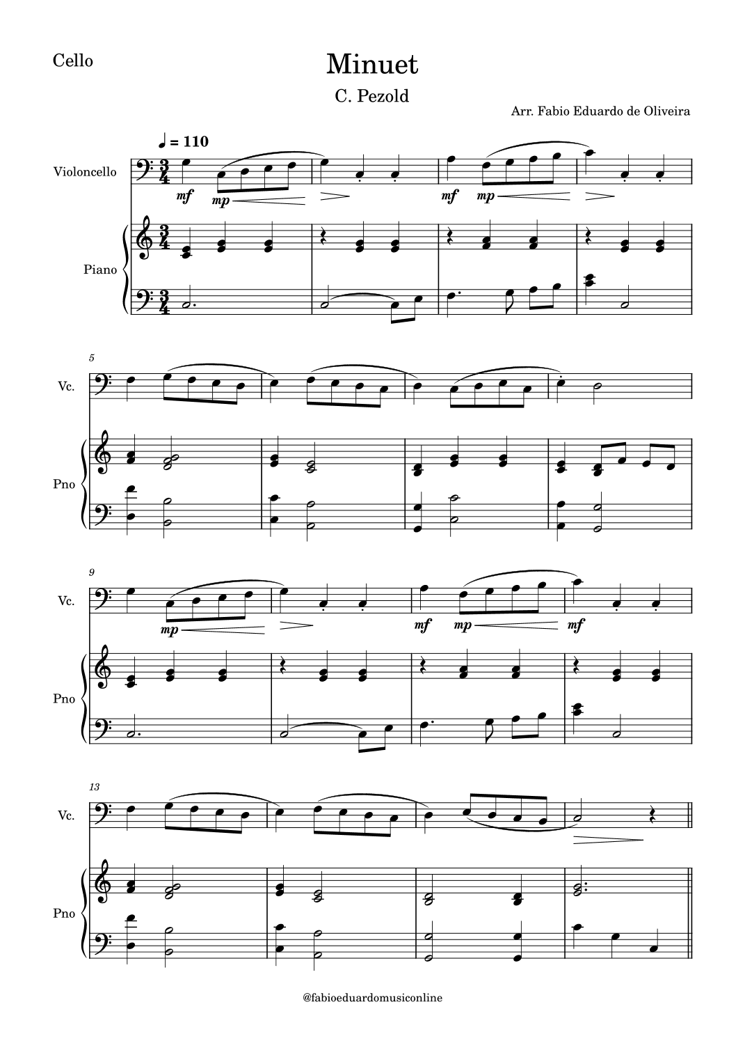 Minuet ("Bach") (arr. Fabio Eduardo de Oliveira)