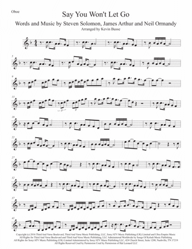 Say You Won't Let Go (arr. Kevin Busse)