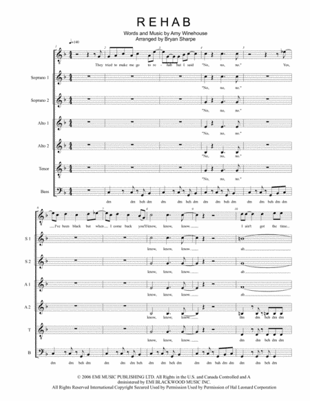 Rehab (arr. Bryan Sharpe)