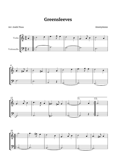 Greensleeves (arr. André Nusa)