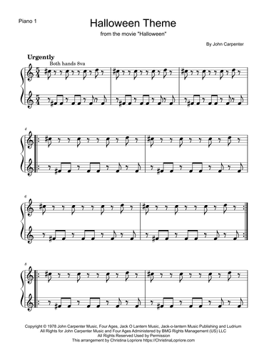 Halloween Theme (arr. Christina Lopriore)