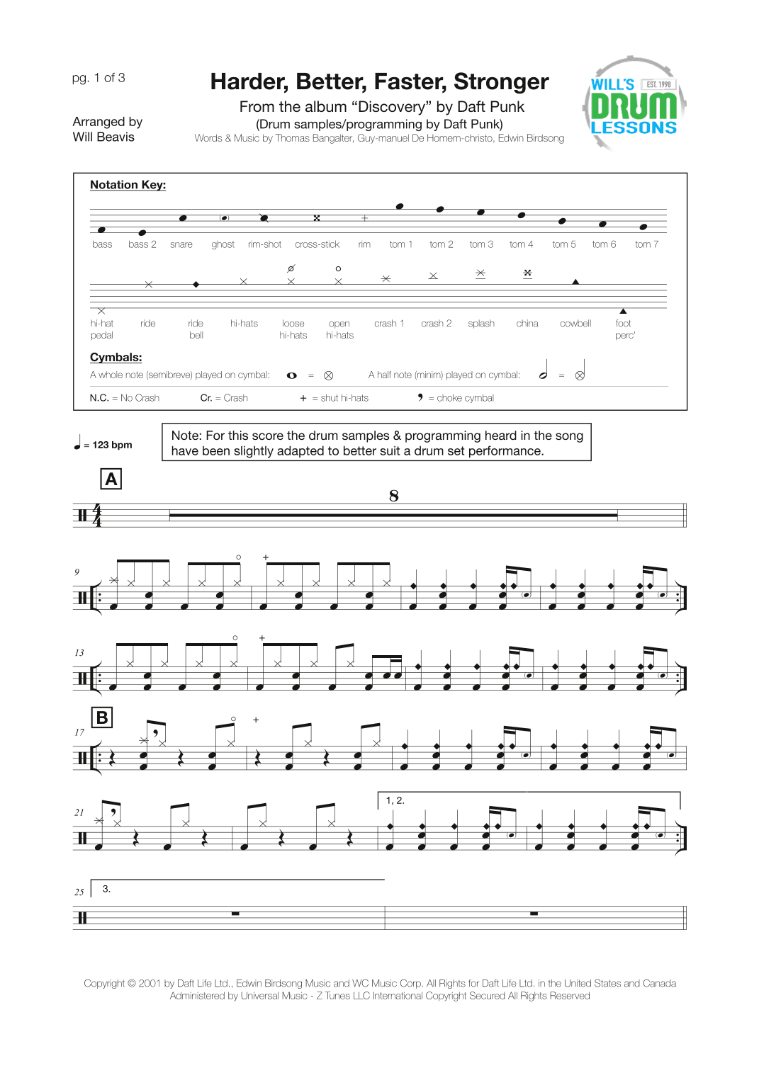 Harder, Better, Faster, Stronger (arr. Will Beavis)