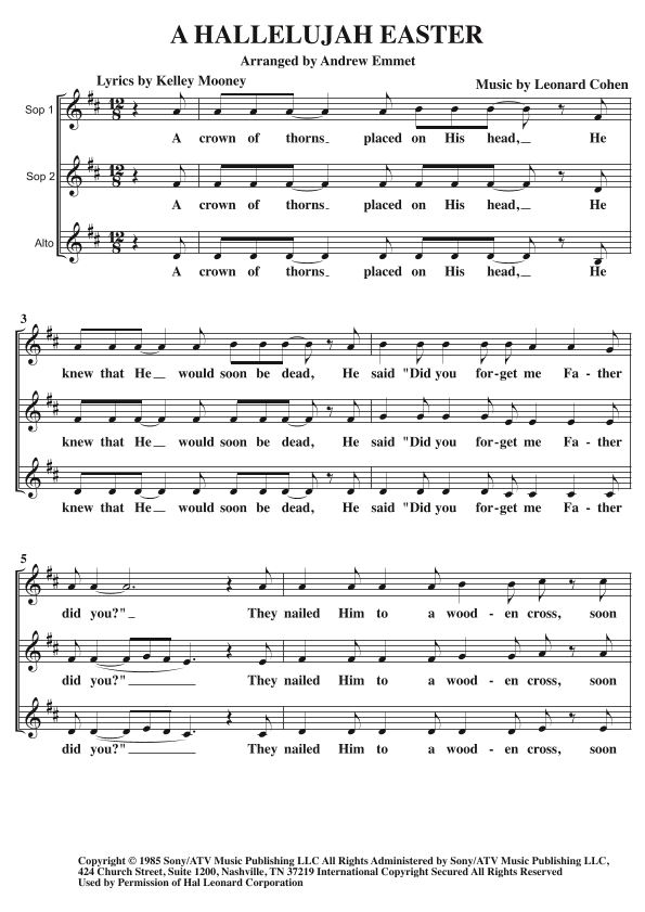 Hallelujah (arr. Andrew Emmet)