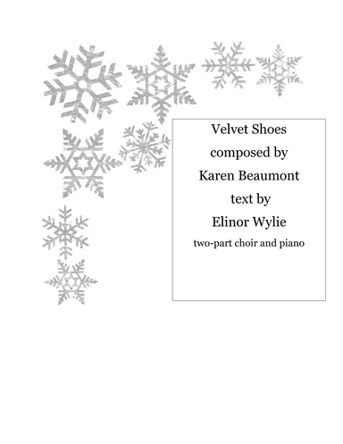 Velvet Shoes set to a poem by Elinor Wylie