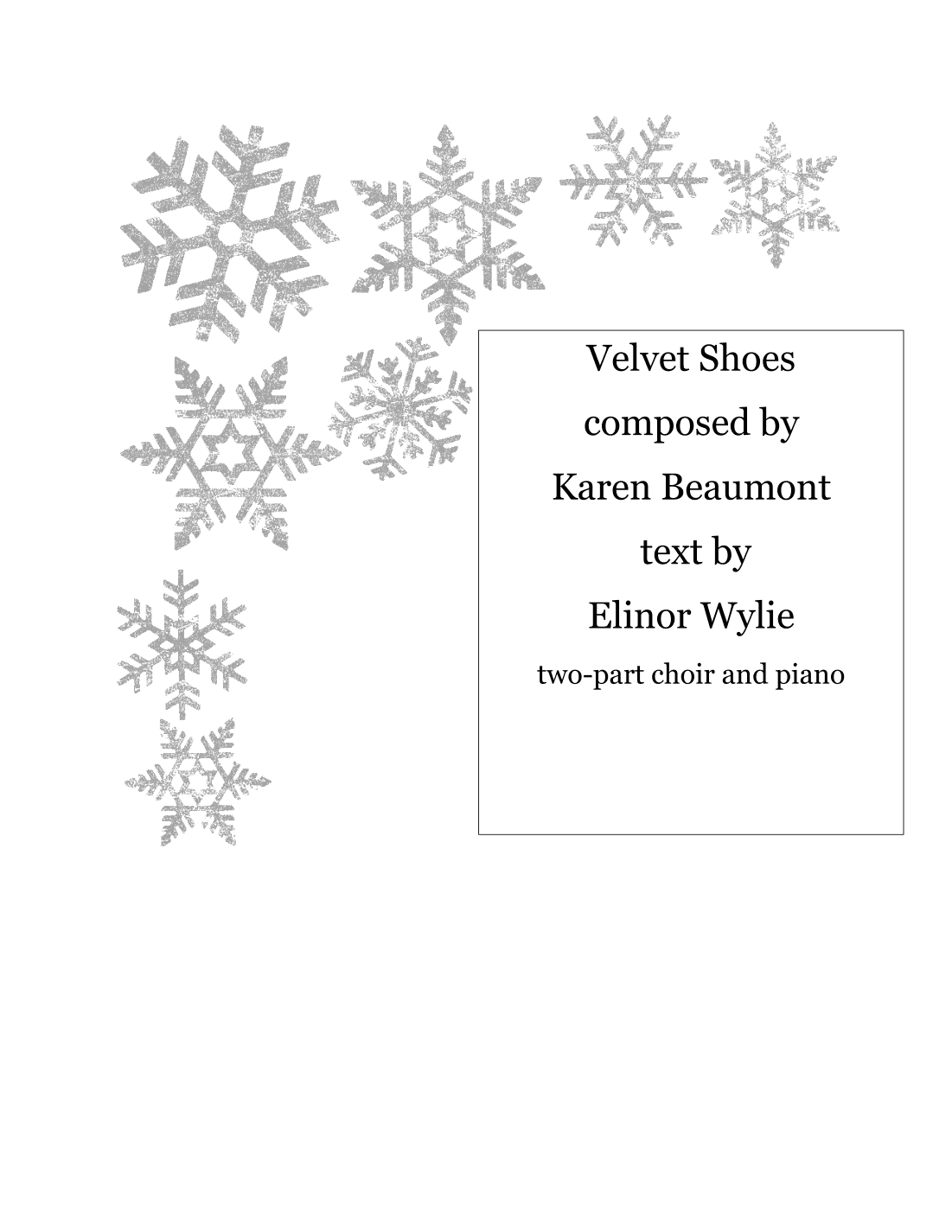 Velvet Shoes set to a poem by Elinor Wylie