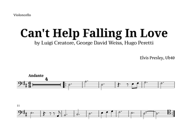 Can't Help Falling In Love (arr. Langanho)