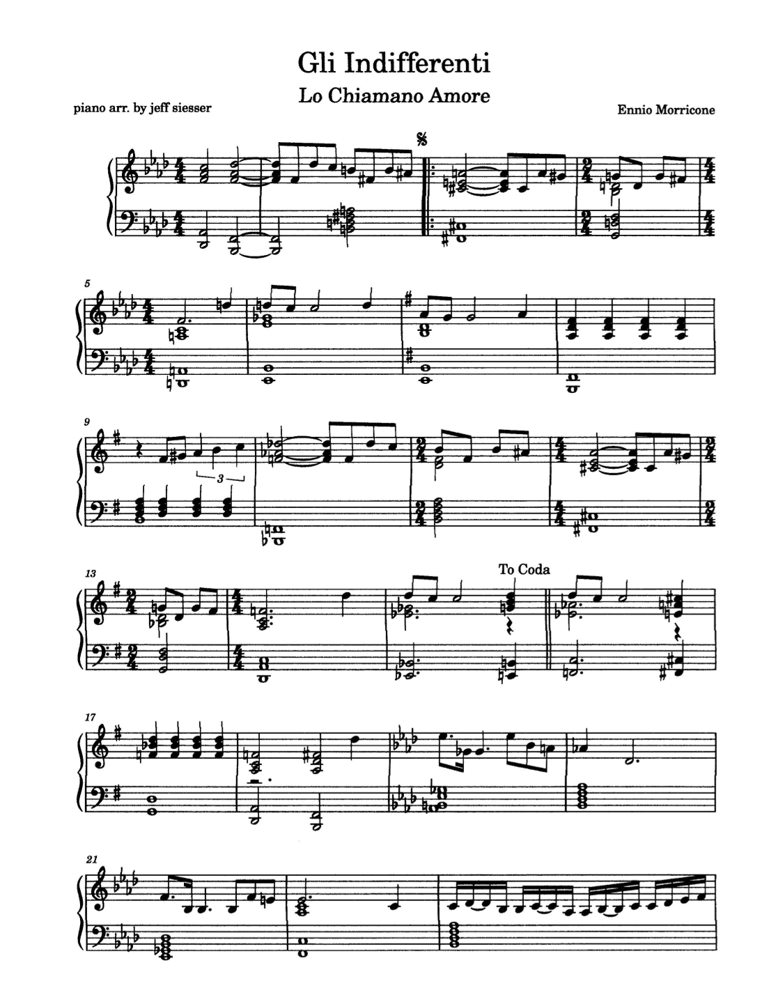 Lo Chiamano Amore (arr. jeff siesser)