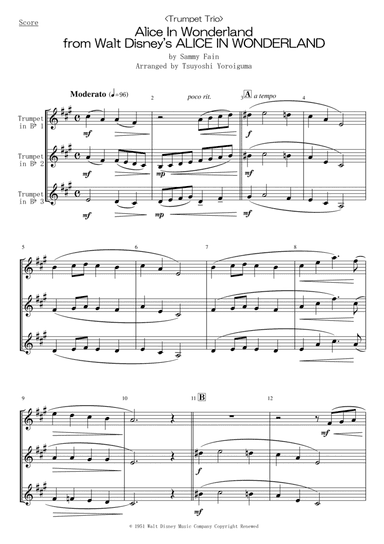 Alice In Wonderland (arr. Tsuyoshi Yoroiguma)