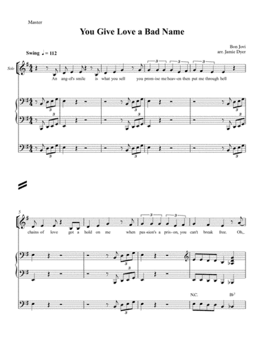 You Give Love A Bad Name (arr. Jamie Dyer)