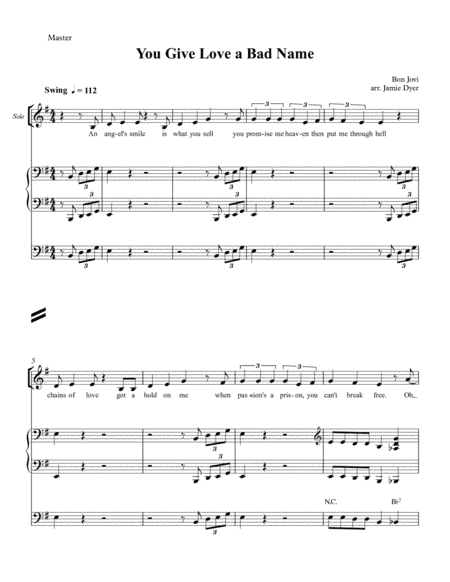 You Give Love A Bad Name (arr. Jamie Dyer)