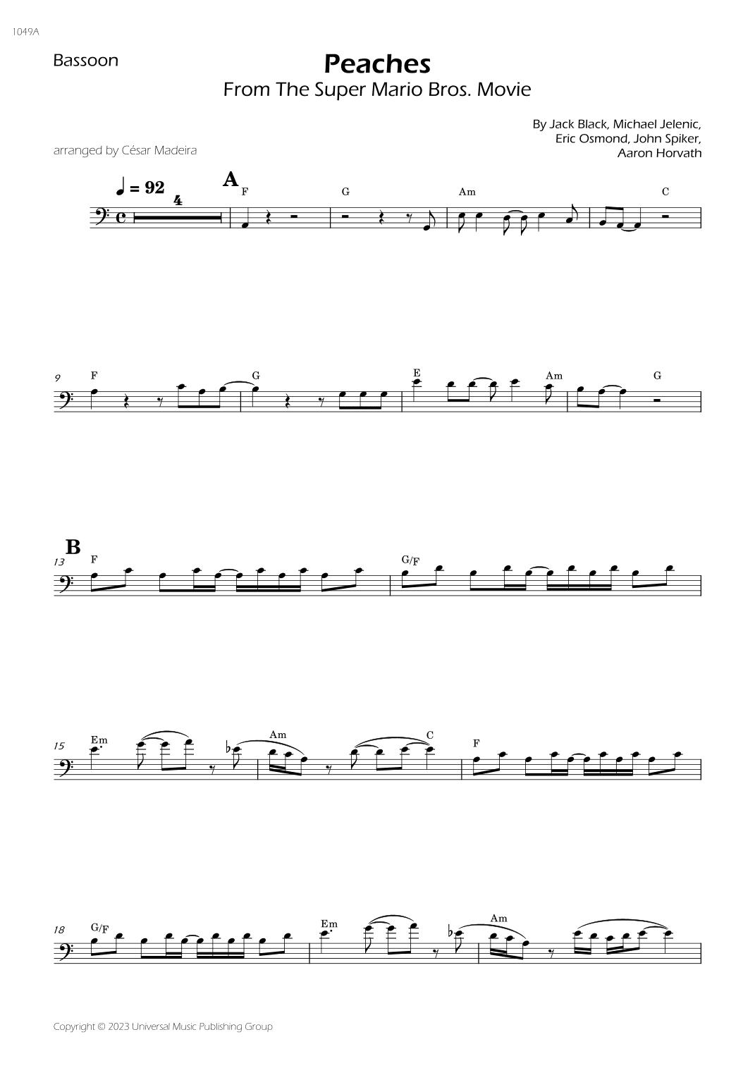 Peaches (arr. César Madeira)