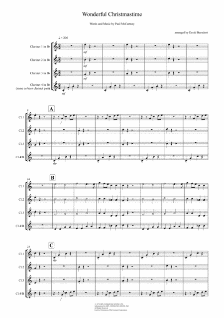 Wonderful Christmastime (arr. David Burndrett)