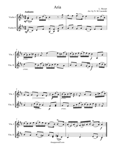 Aria (arr. Nick Lacanski)