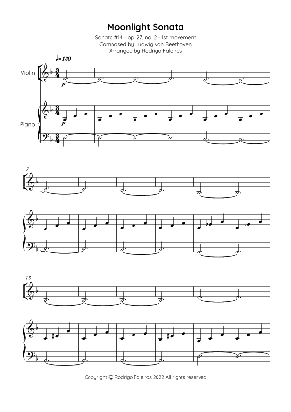 Moonlight Sonata (arr. Rodrigo Faleiros)