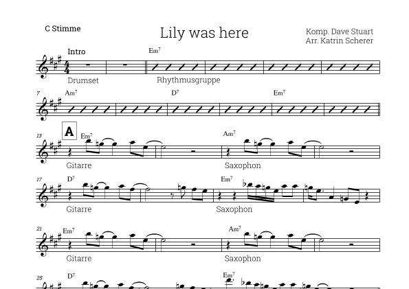 Lily Was Here (arr. Katrin Scherer)