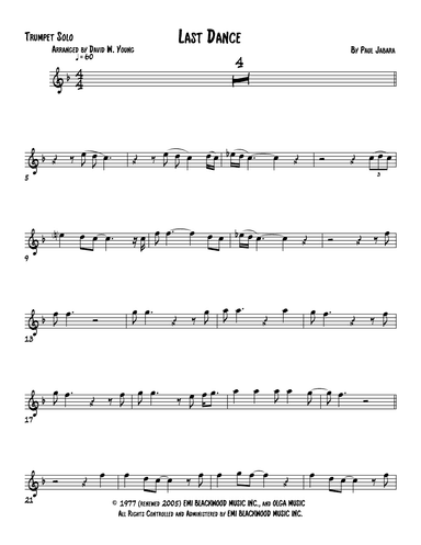 Last Dance (arr. David W. Young)