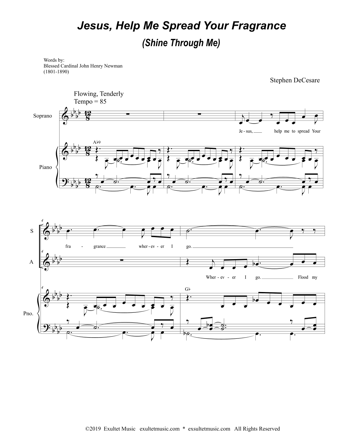 Jesus, Help Me Spread Your Fragrance (Shine Through Me) (2-part choir - (SA)
