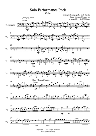 Solo Performance Pack, Cello (arr. Nigel Williams)