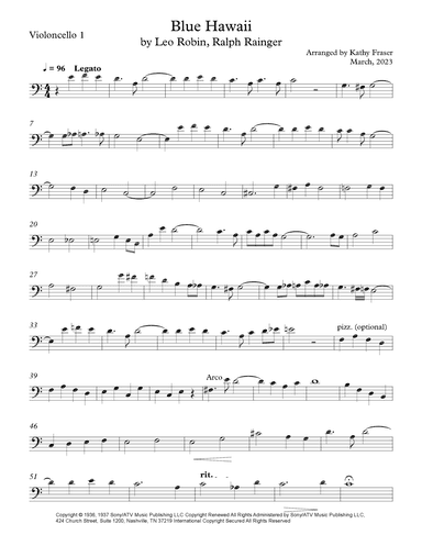 Blue Hawaii (arr. Katherine L Fraser)