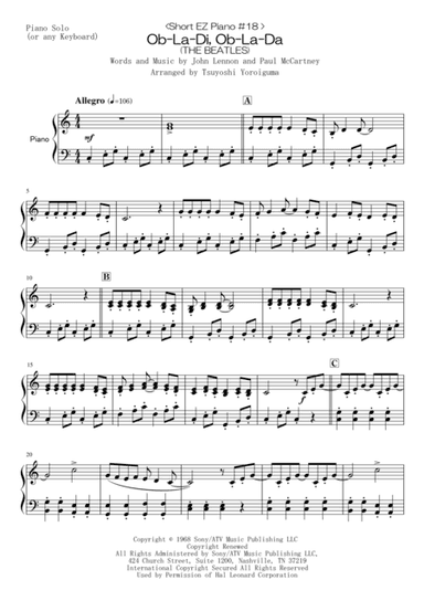 Ob-La-Di, Ob-La-Da (arr. Tsuyoshi Yoroiguma)