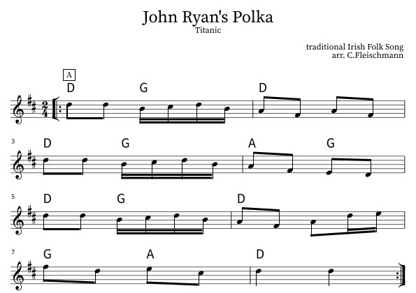 John Ryan's Polka (arr. Christoph Fleischmann)