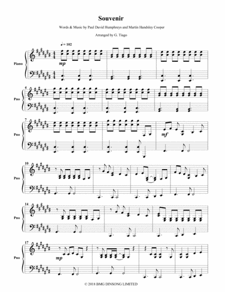 Souvenir (arr. G. Tiago)