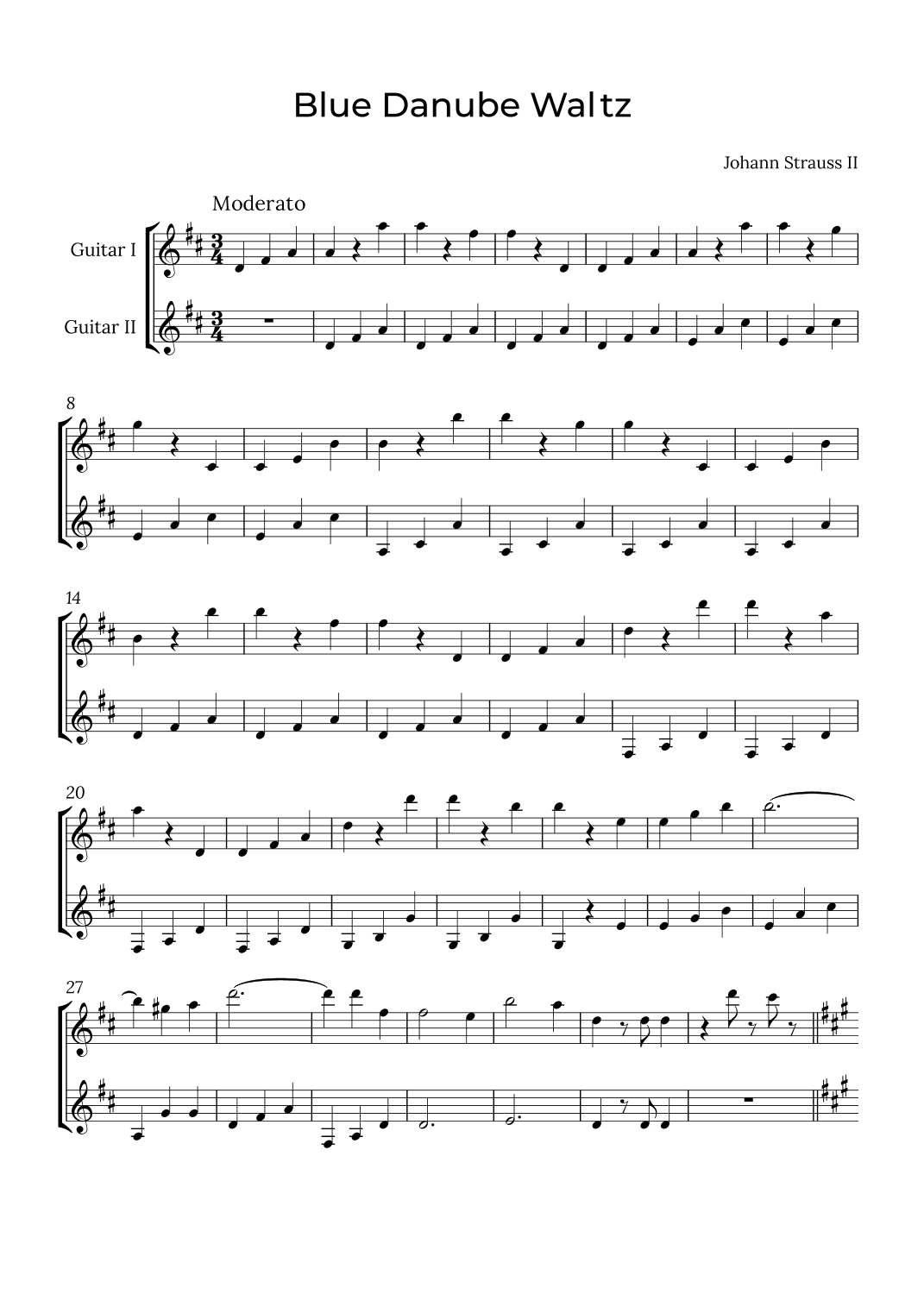 Blue Danube Waltz (arr. Alex Nunes Rodrigues)