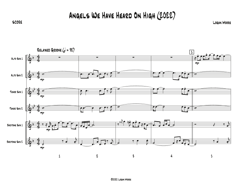 Angels We Have Heard On High (2022) (arr. Logan Moore)