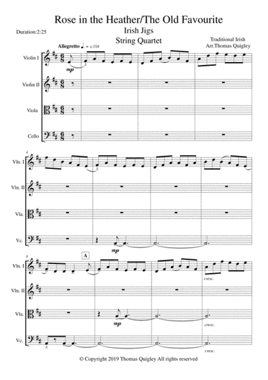 Rose in the Heather/ The Old Favorite ( Irish Jigs) (arr. Thomas Quigley)