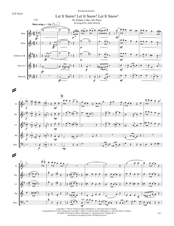 Let It Snow! Let It Snow! Let It Snow! (arr. John Hoesly)