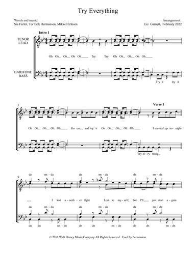 Try Everything (arr. Liz Garnett)