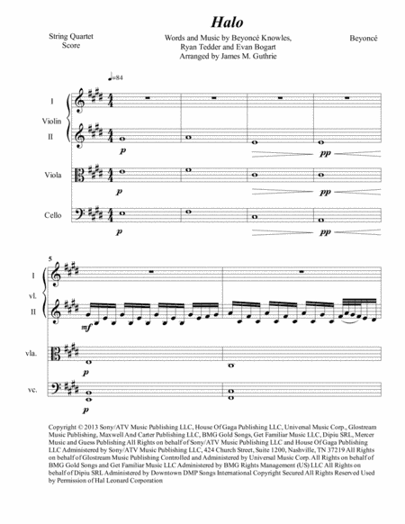 Halo (arr. James M. Guthrie, ASCAP)