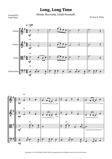 Long Long Time (arr. Valdir Maia)