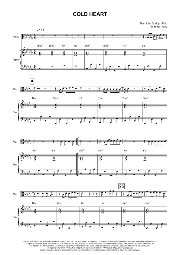 Cold Heart (pnau Remix) (arr. Willem Aarts)