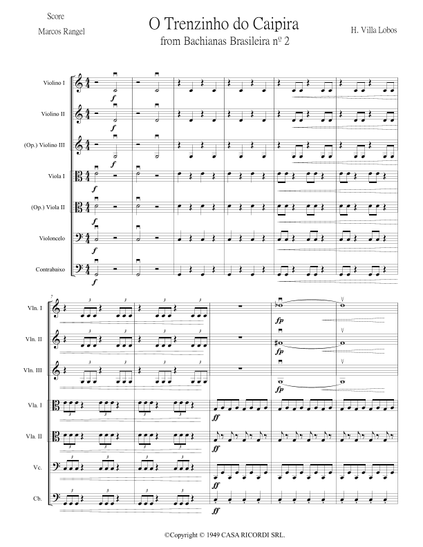 Bachianas Brasileiras N 2 (arr. Marcos Rangel)