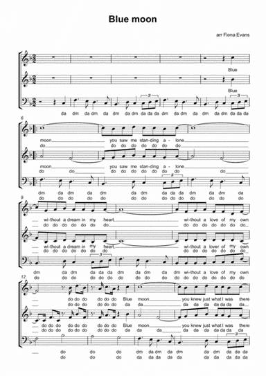 Blue Moon (arr. Fiona Evans)