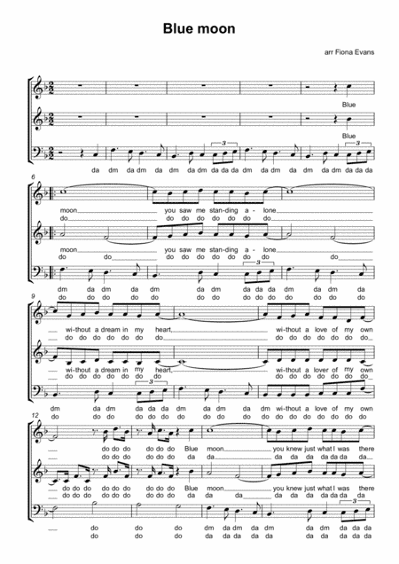 Blue Moon (arr. Fiona Evans)