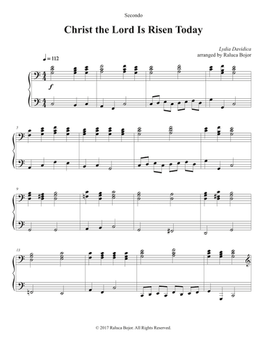 Christ the Lord Is Risen Today (Piano Duet) (arr. Raluca Bojor)