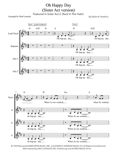 Oh Happy Day (arr. Matt Lammin)