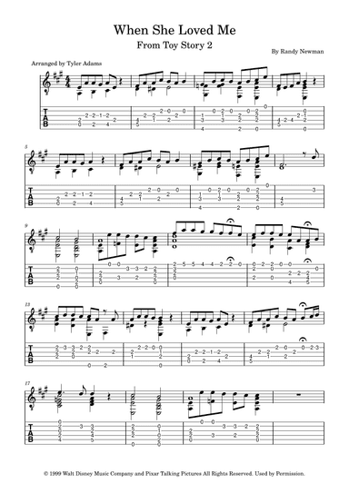 When She Loved Me (arr. Tyler Adams)