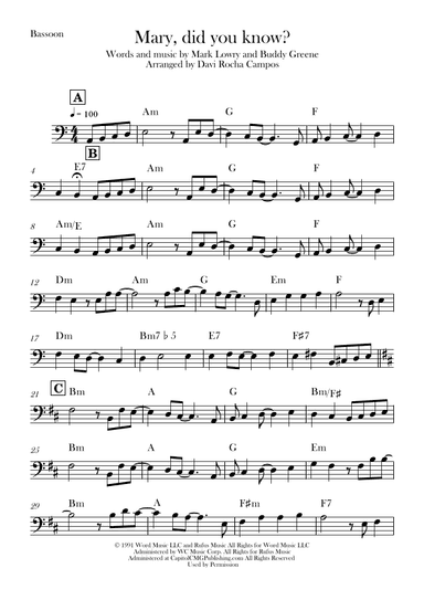 Mary, Did You Know? (arr. Davi Rocha Campos)