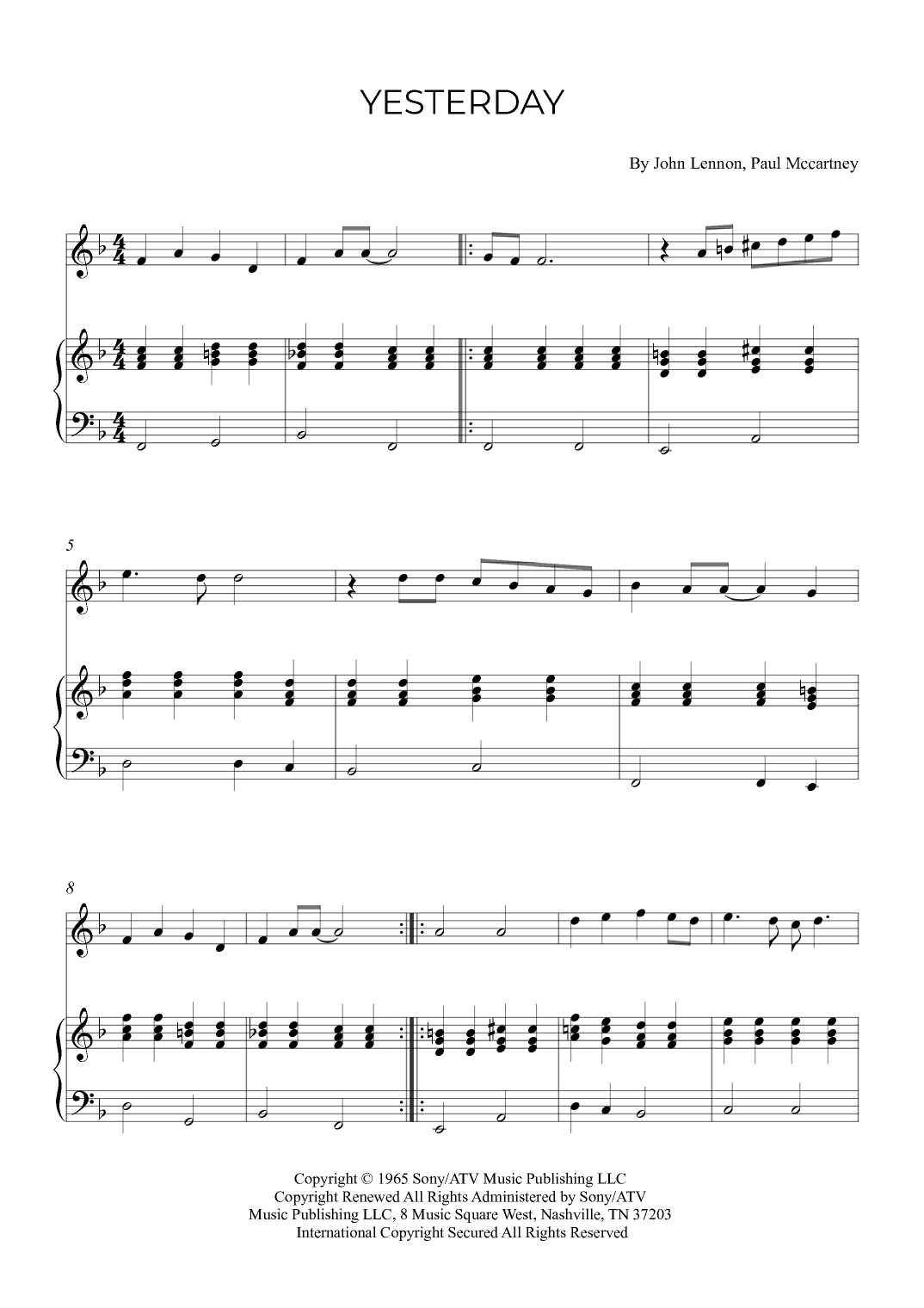 Yesterday (arr. Alex Nunes Rodrigues)