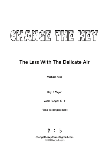 The Lass with the Delicate Air - F Major (arr. Sharyn Rogers)