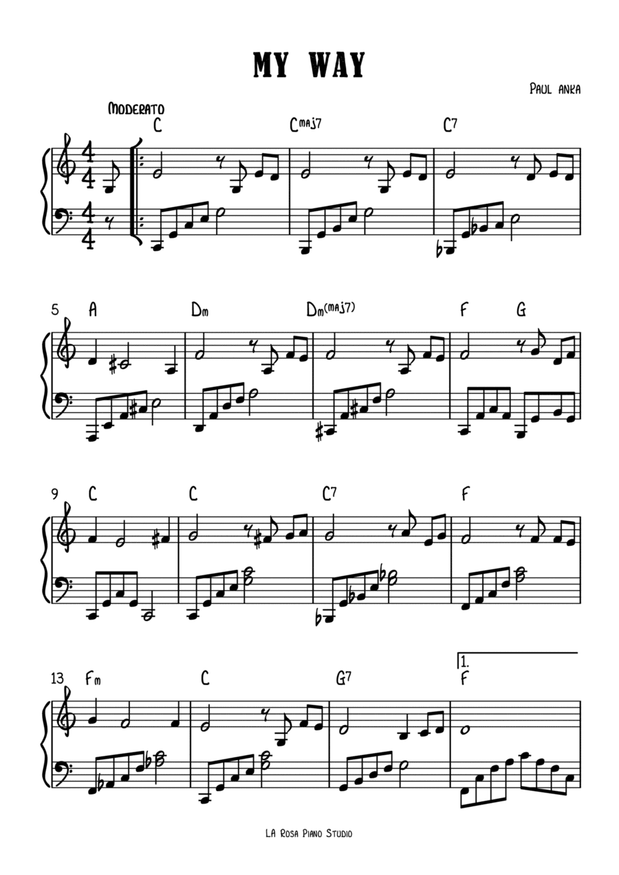 My Way (arr. La Rosa Piano Studio)