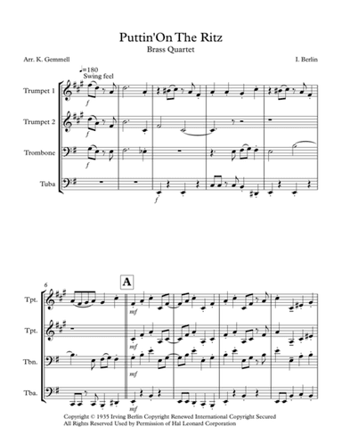 Puttin' On The Ritz (arr. Keith Gemmell)