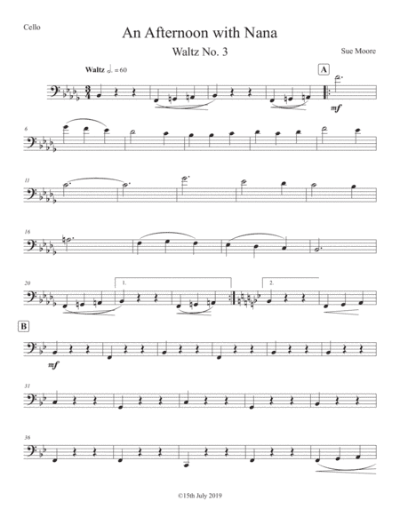 Waltzing Down Under Cello